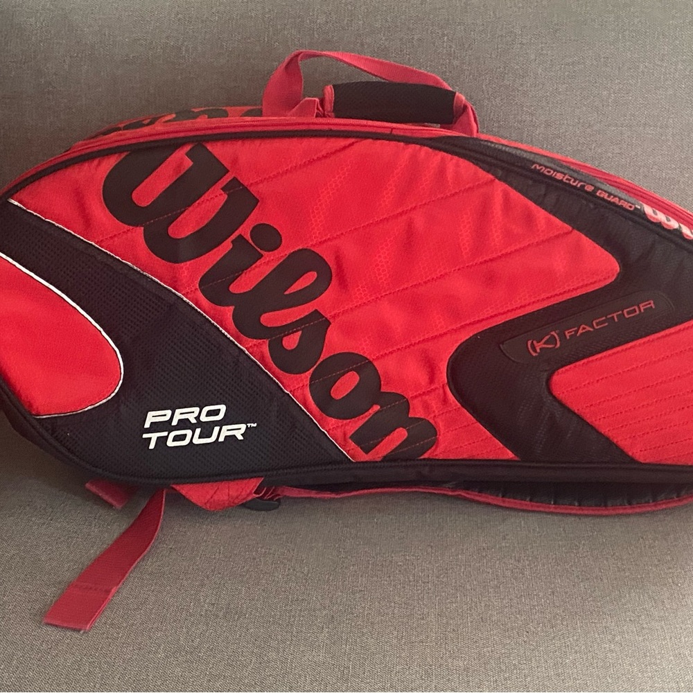 Wilson Tennis Bag K Factor Pro Tour Red Thermoguard Backpack